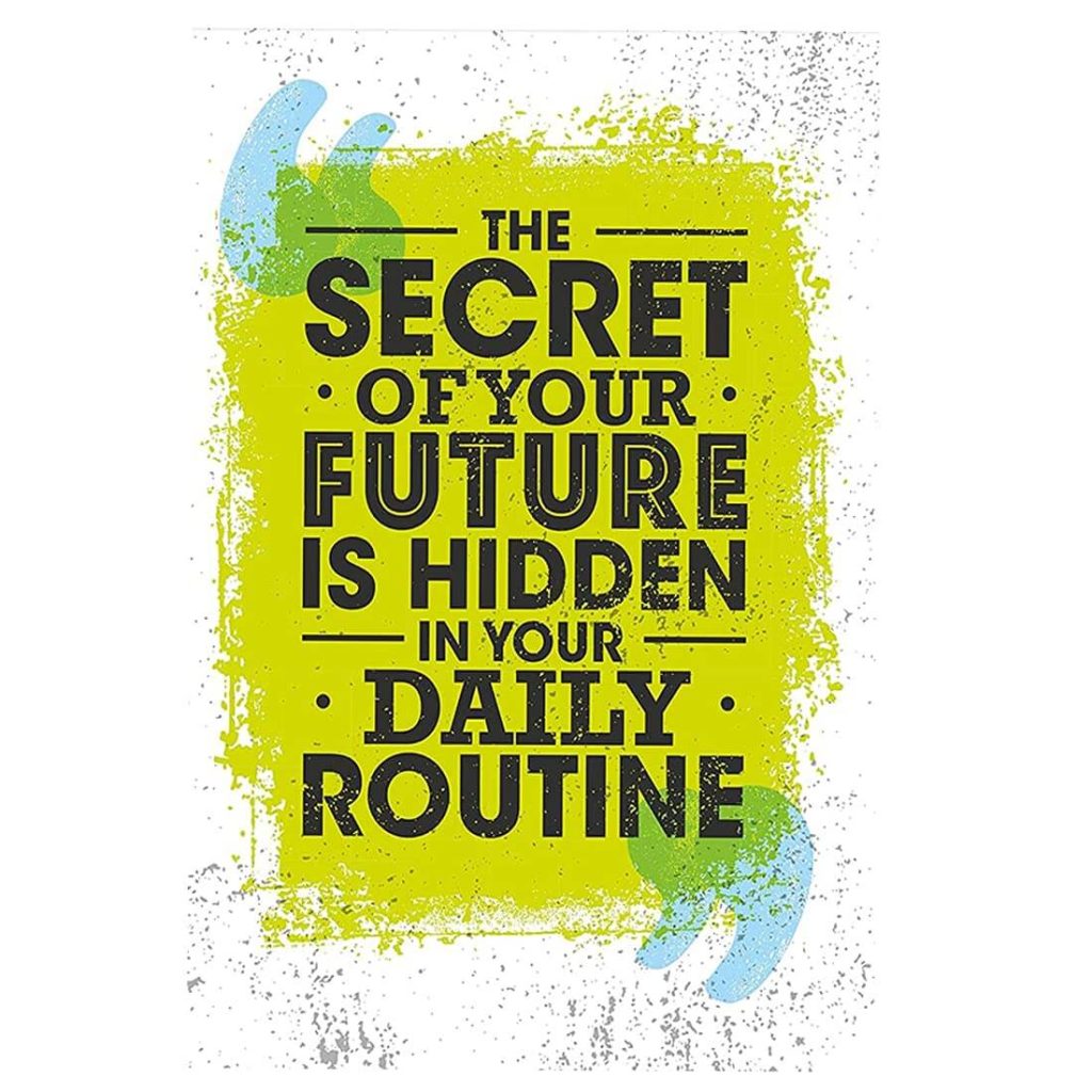 The Secret of Your Future is Hidden in Your Daily Routine - Best Time Management Wall Posters (Wallpapers) – Best Time Management Quotes 